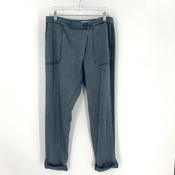 Anthropologie Hei Hei Bradey Chambray Trousers 27 - Picture 3 of 12